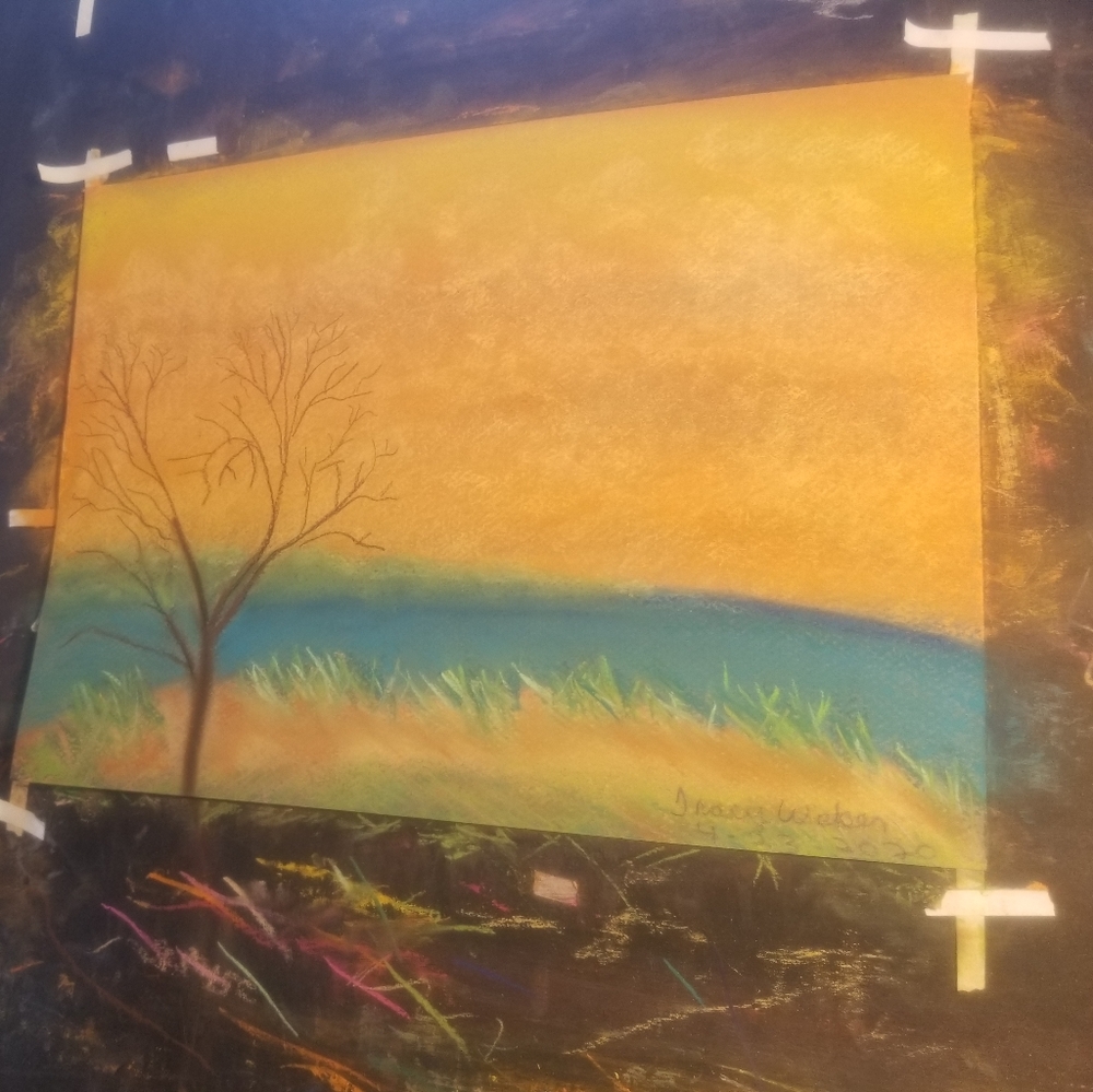 Lonely Riverside Tree painting original artwork - Picture 2 of 4